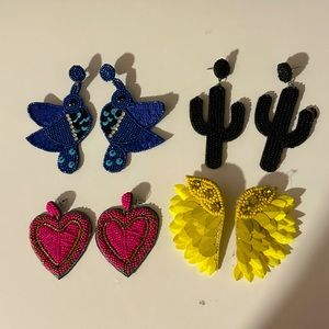 Beaded earrings set all 4!